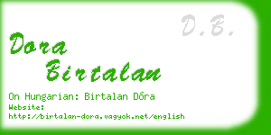 dora birtalan business card